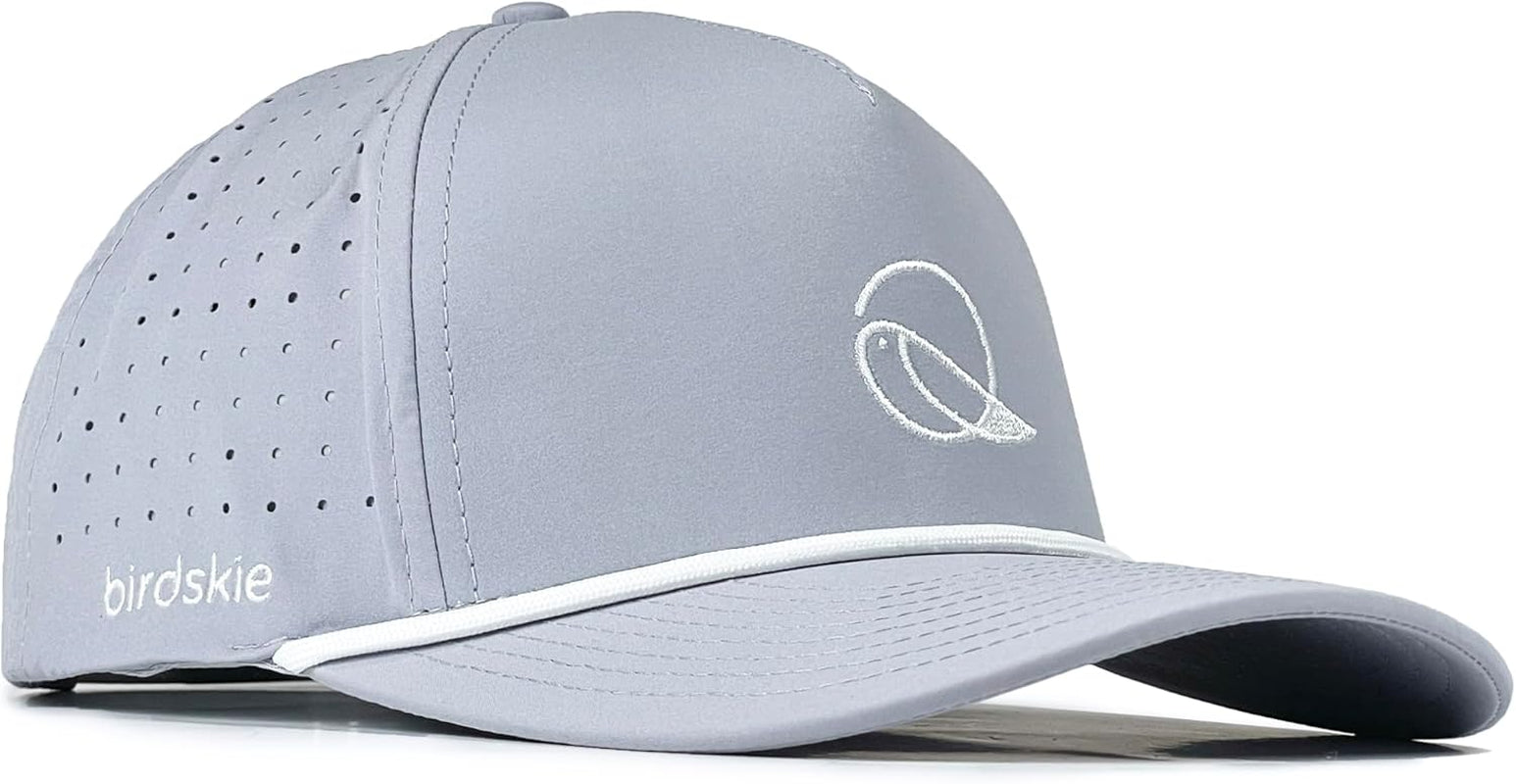 Golf Hat Snapback with Rope Design, Breathable, Quick Drying, High Performance, the Captain Golf Cap Gray
