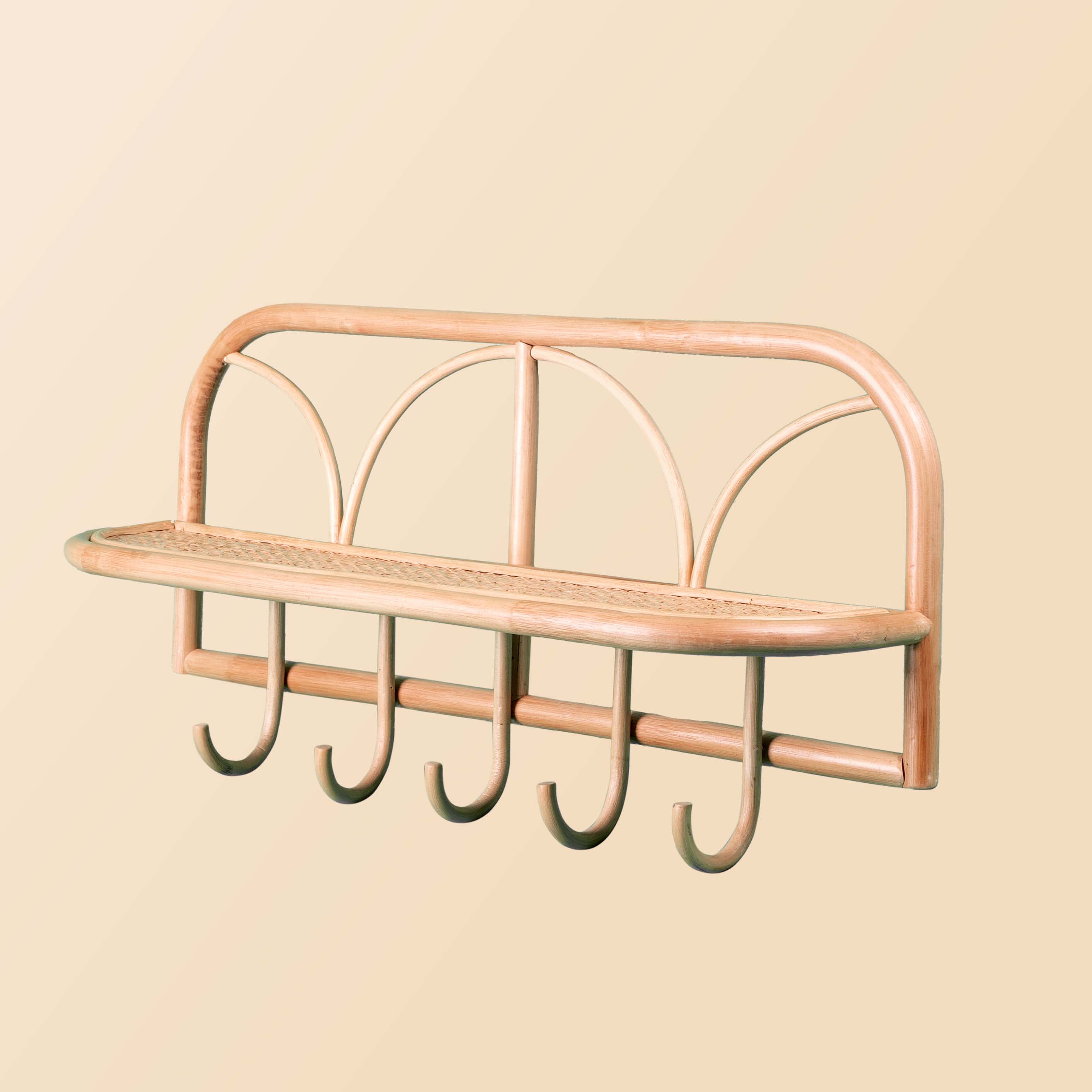 Kids Rattan Hanging Wall Shelf