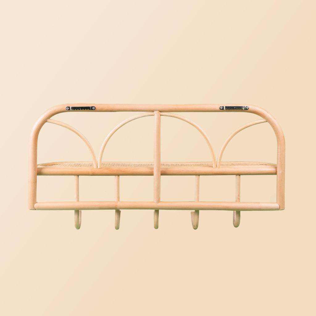 Kids Rattan Hanging Wall Shelf