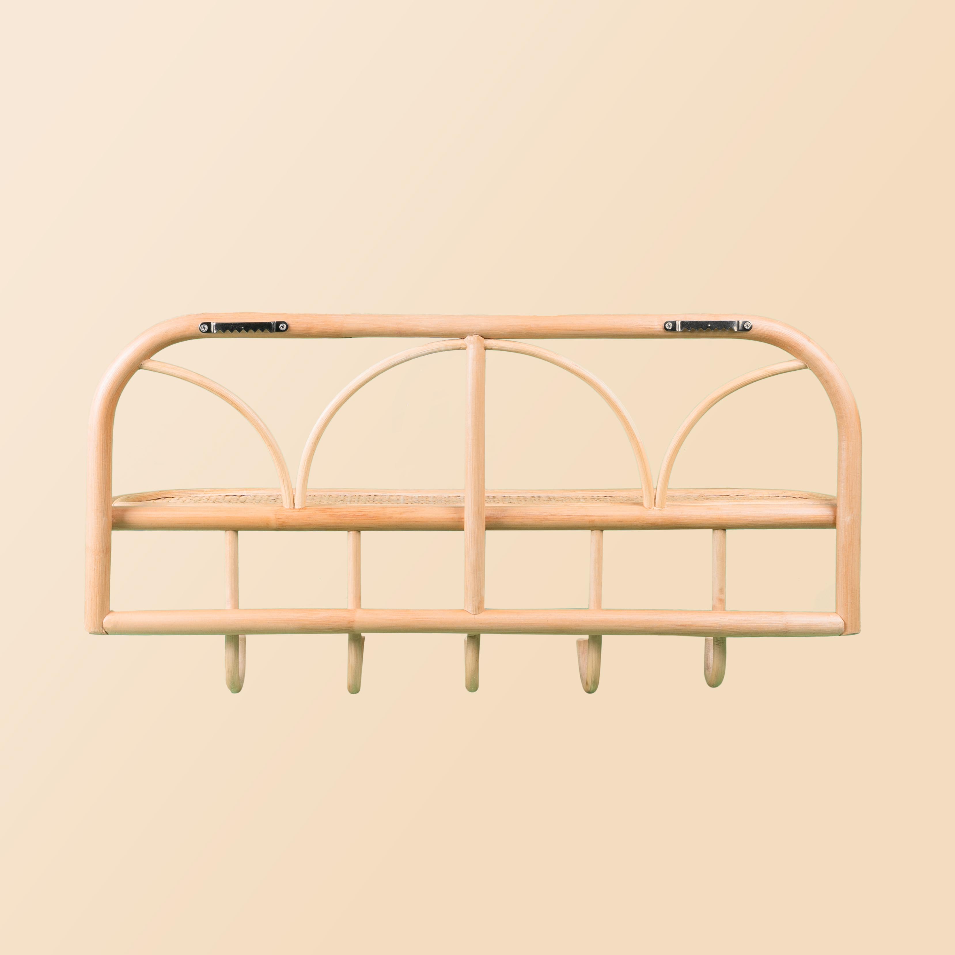 Kids Rattan Hanging Wall Shelf