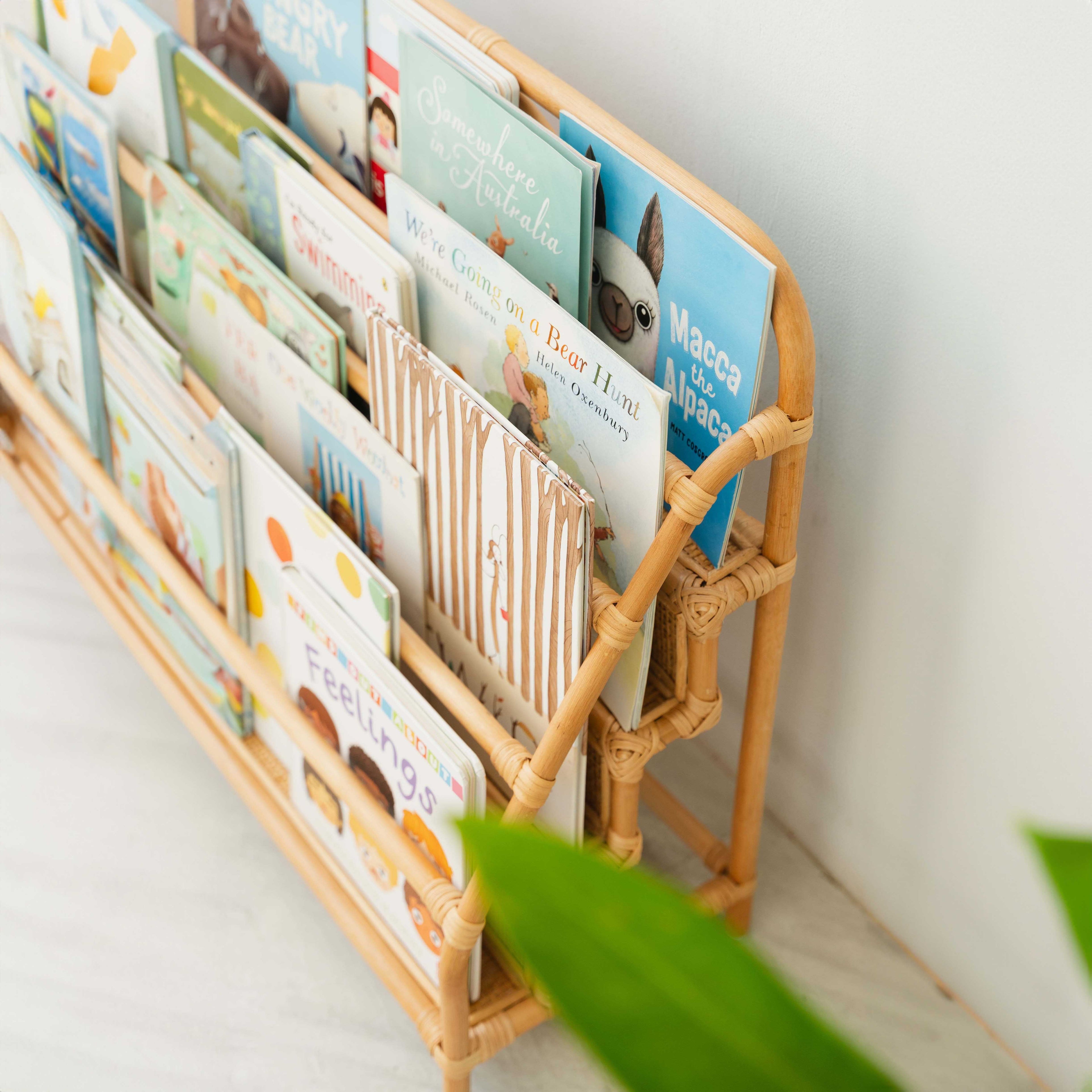 Kids Rattan Display Bookshelf