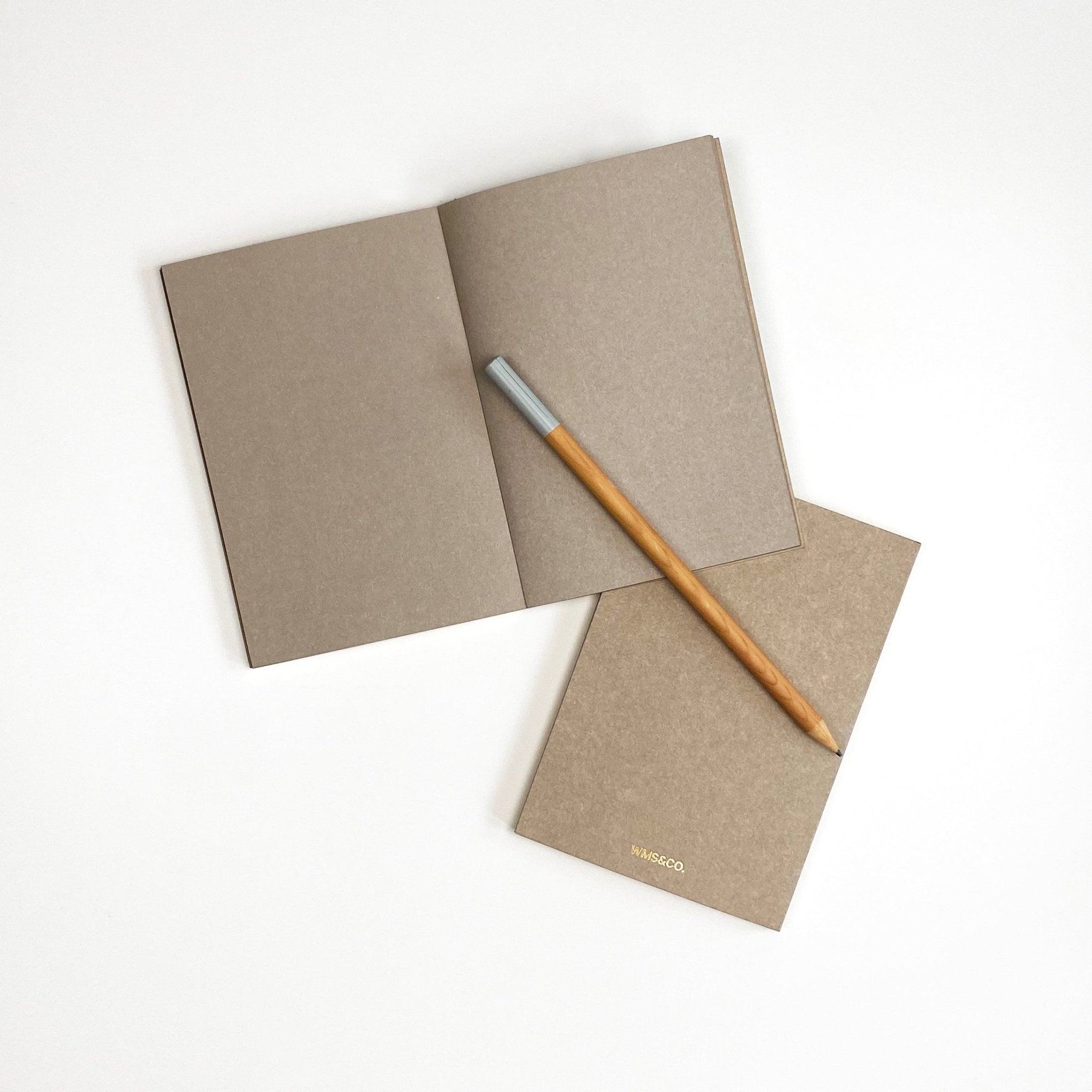 Greige Jotters with Gold Edging (set of 2)