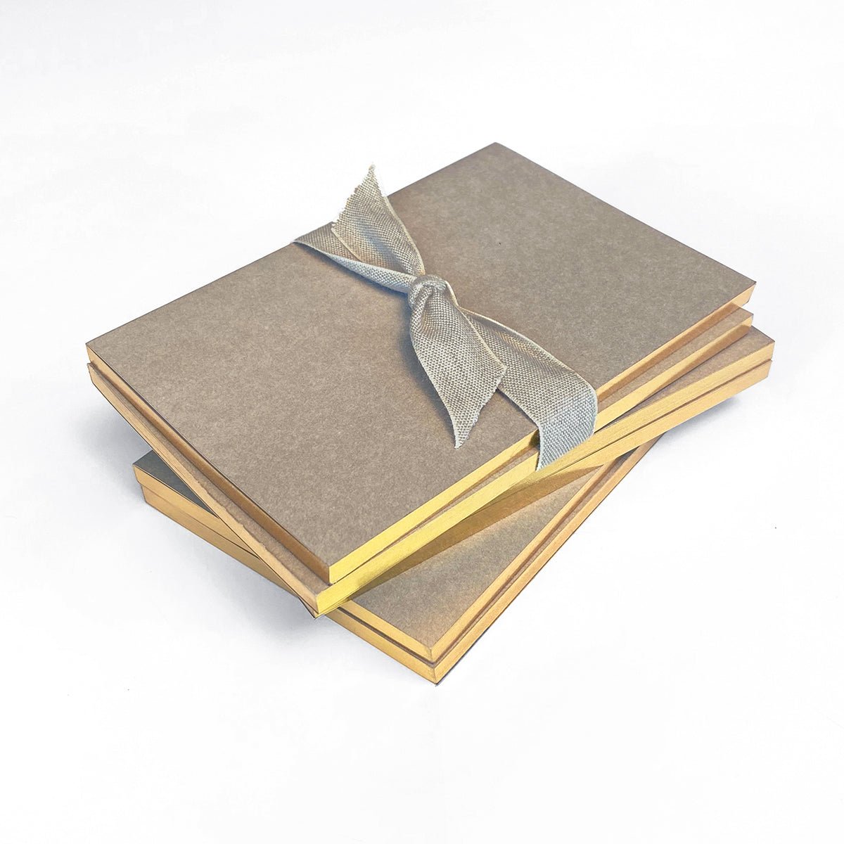 Greige Jotters with Gold Edging (set of 2)