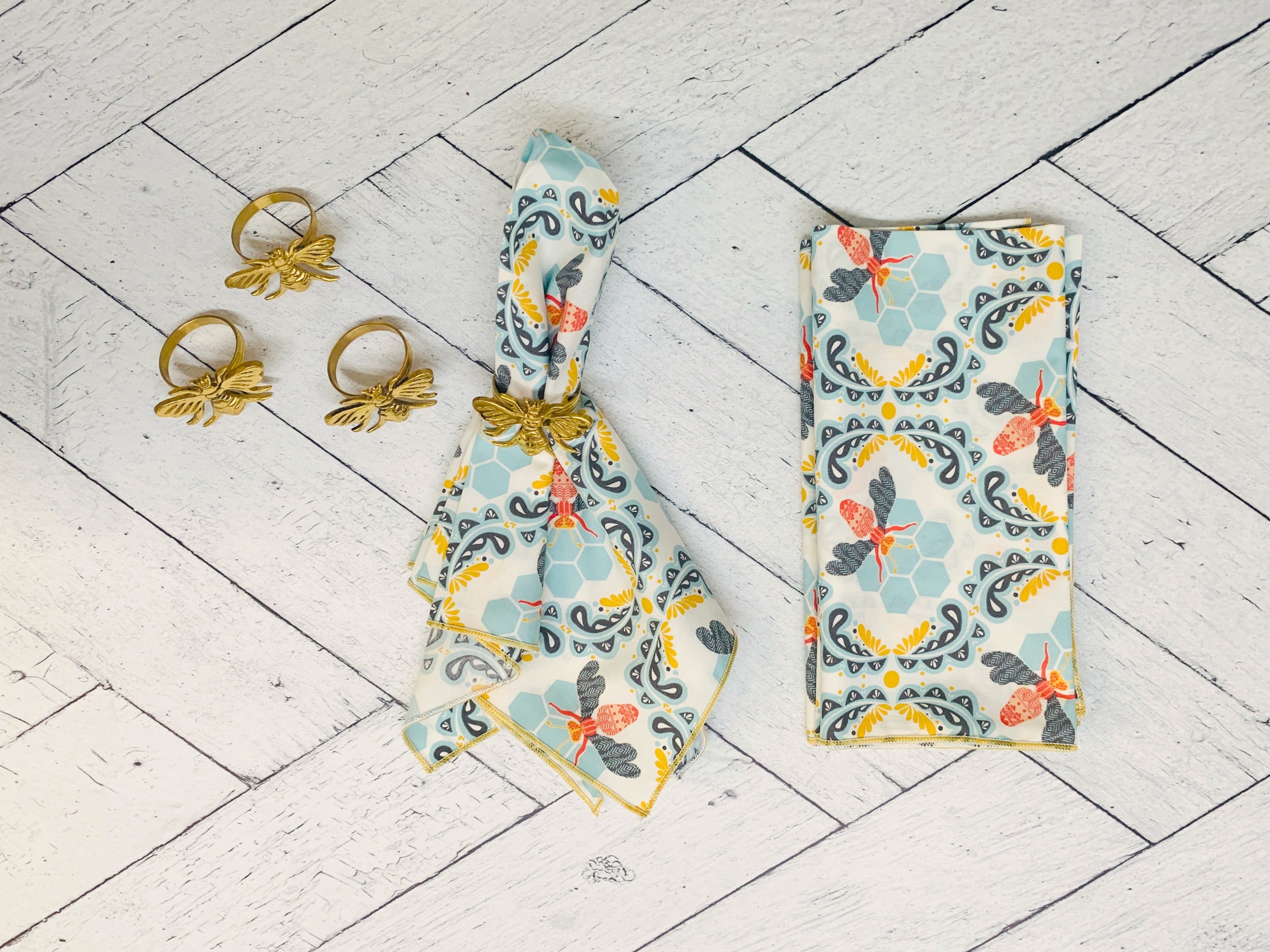 Honey Bee Cloth Napkins (Set of 4)