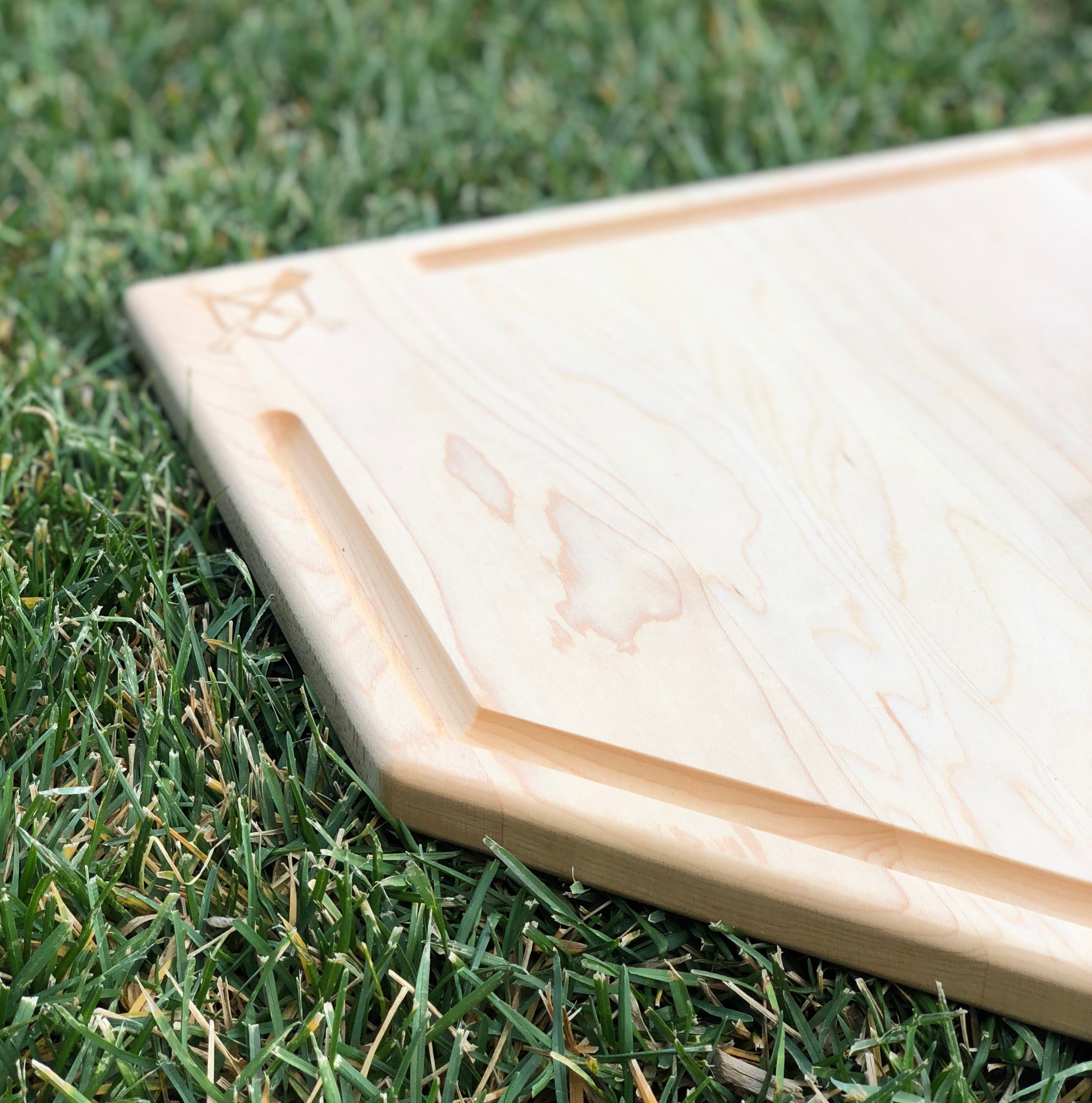 Full Size Home Plate Cutting Board With Trough