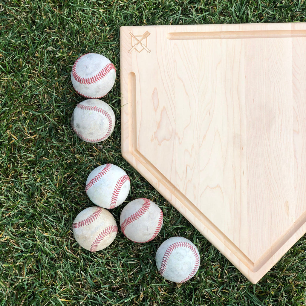 Full Size Home Plate Cutting Board With Trough