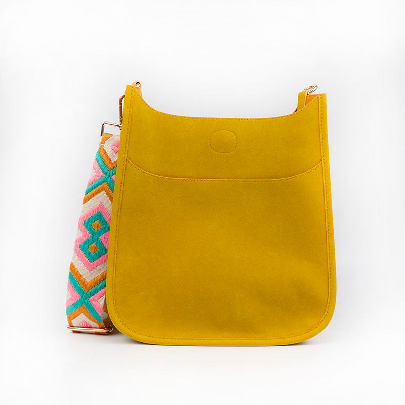 Vegan Suede Crossbody Bag - Pick Your Own Strap