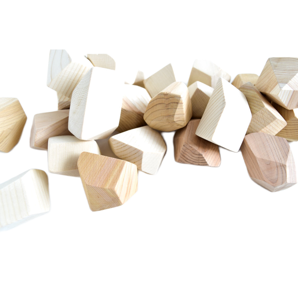 Natural Rock Blocks (Set of 24)