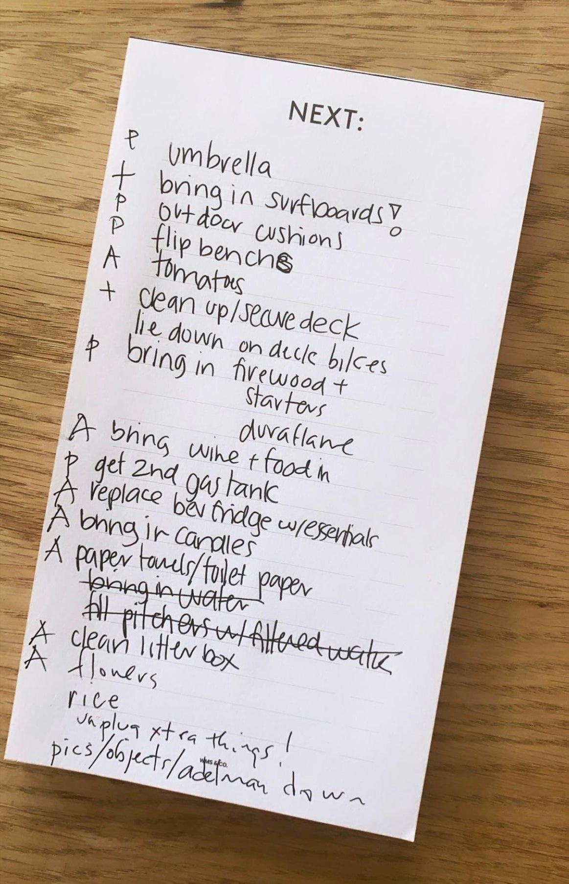 "Next" Notepads