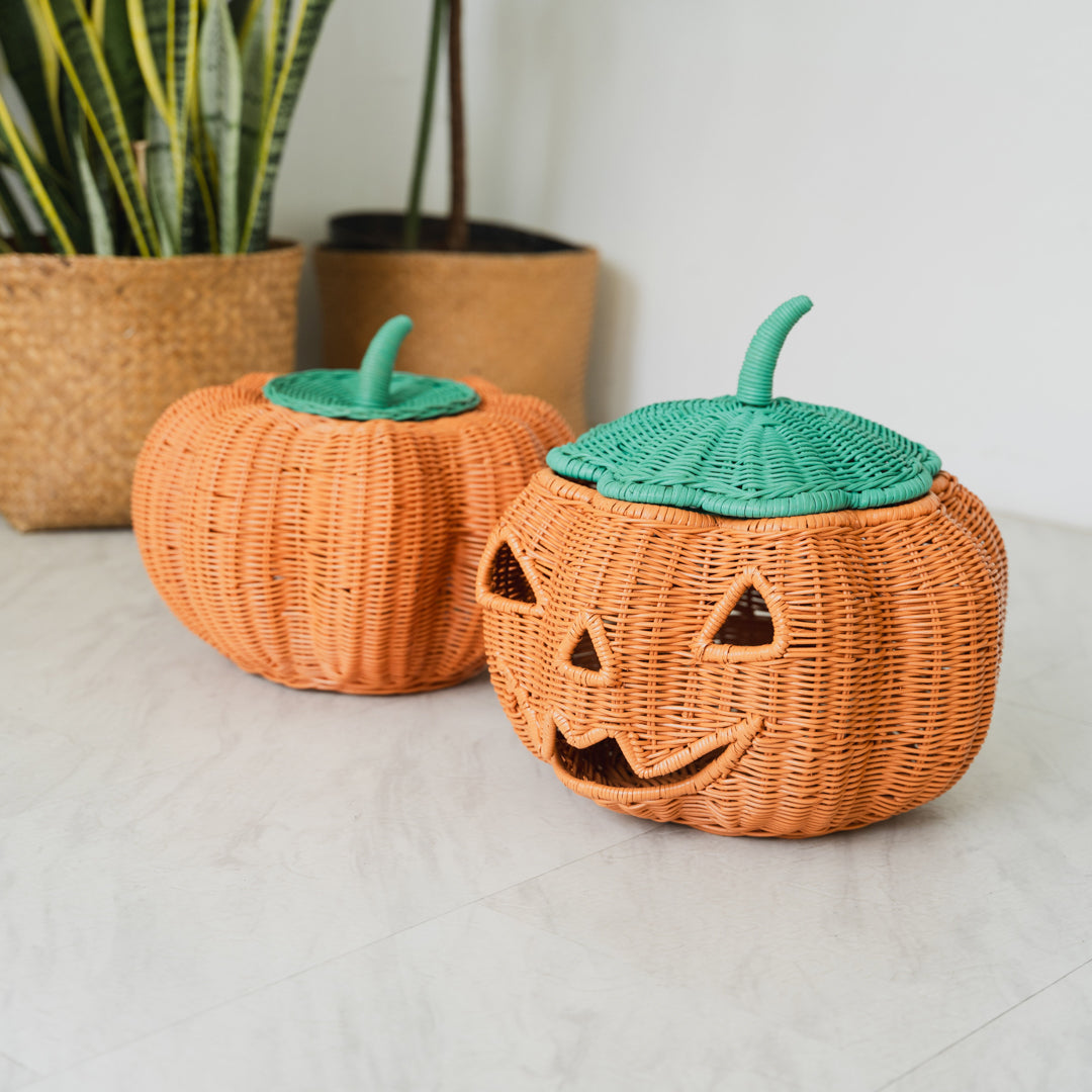 Pumpkin Rattan Basket