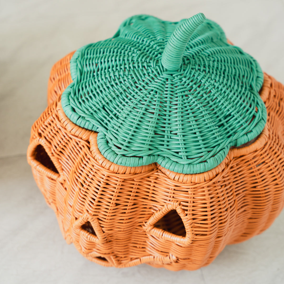 Pumpkin Rattan Basket