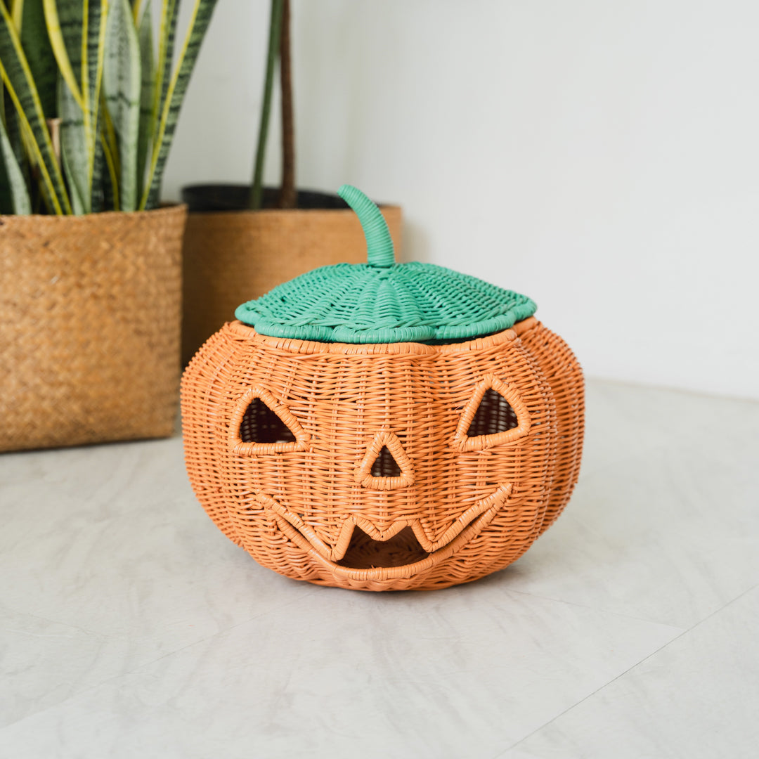 Pumpkin Rattan Basket