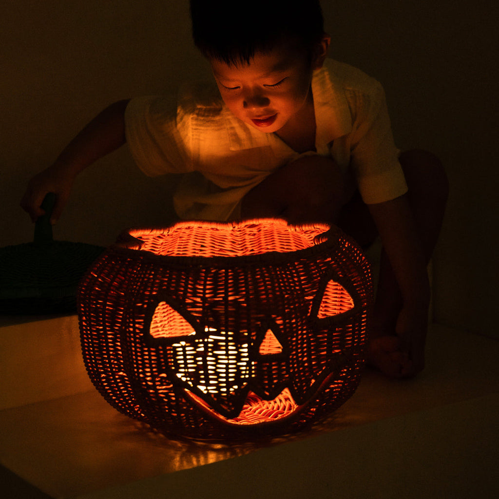 Pumpkin Rattan Basket