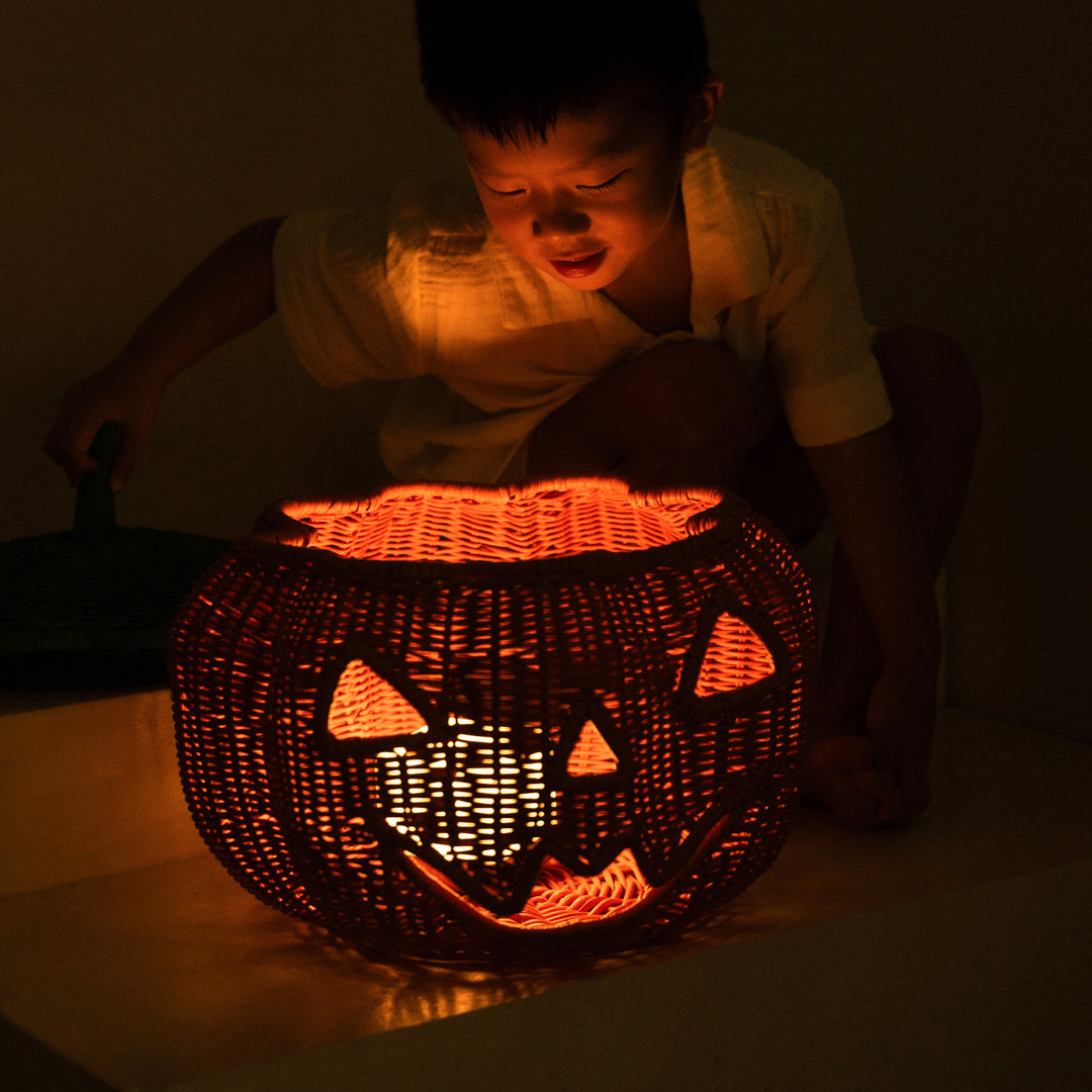 Pumpkin Rattan Basket