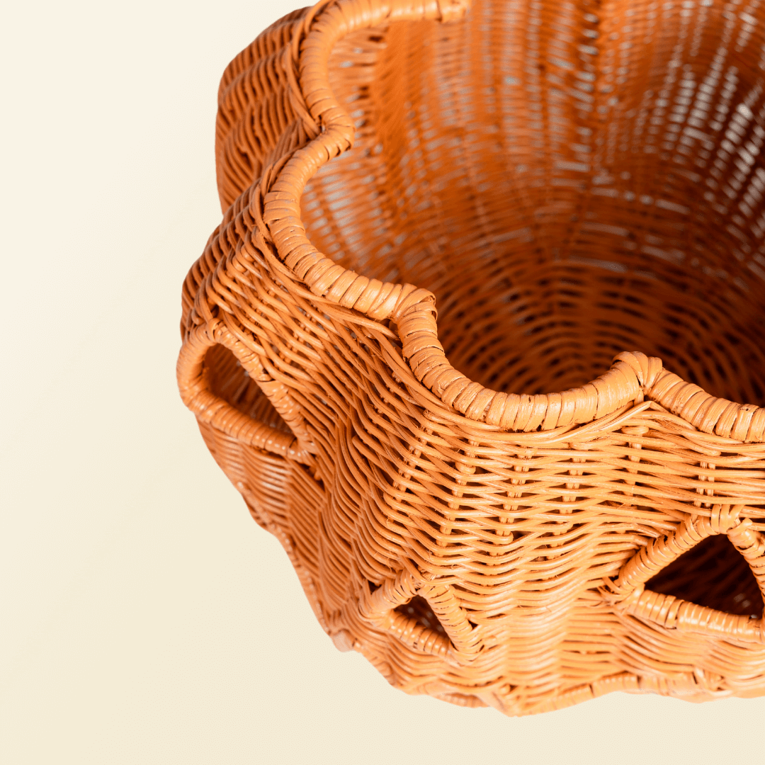 Pumpkin Rattan Basket