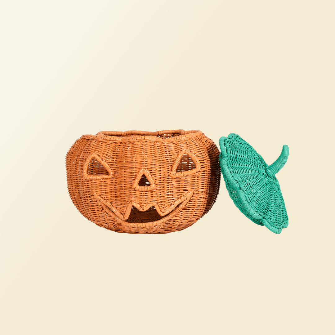 Pumpkin Rattan Basket