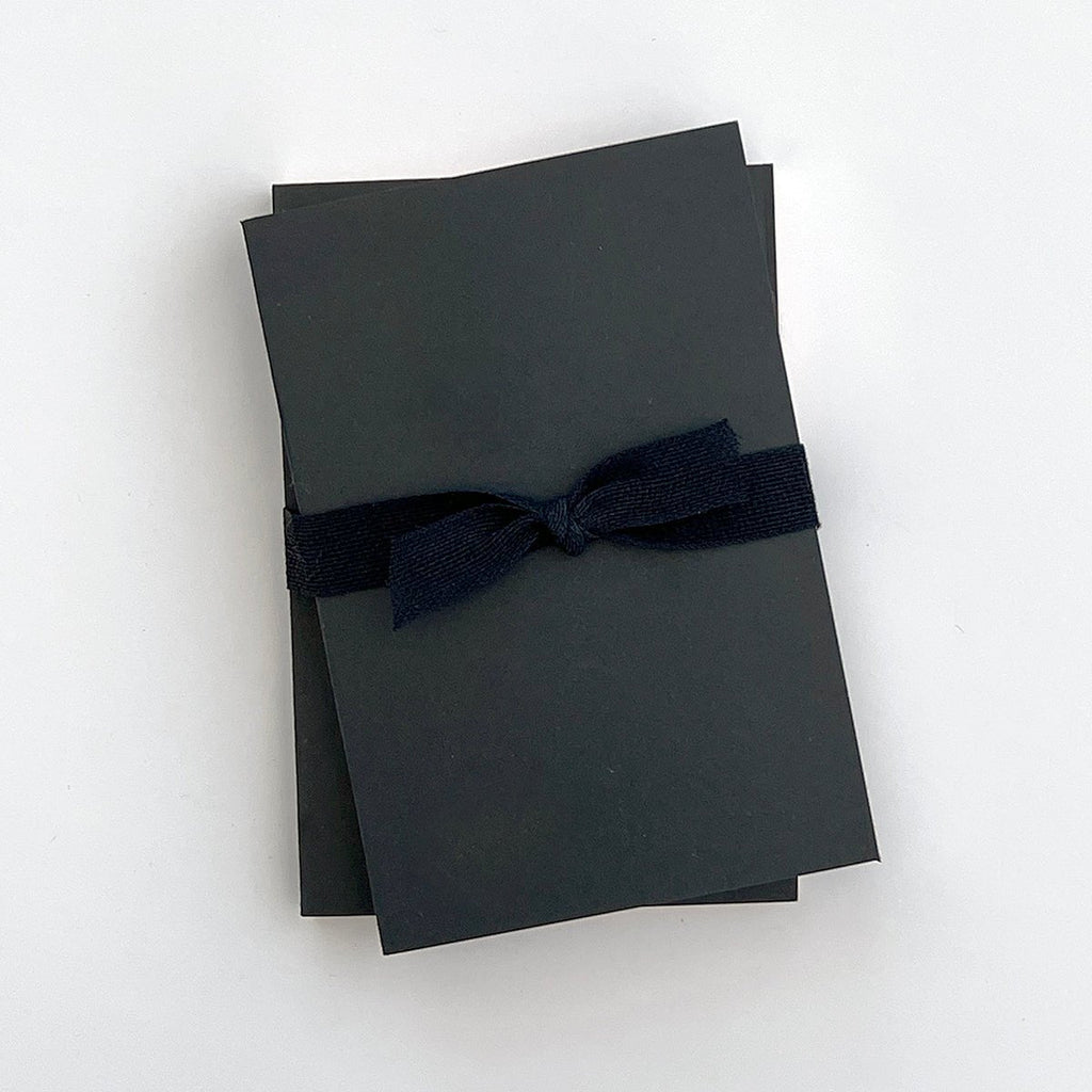 Little Black Notebooks with Rose Gold Edging (Set of 2)