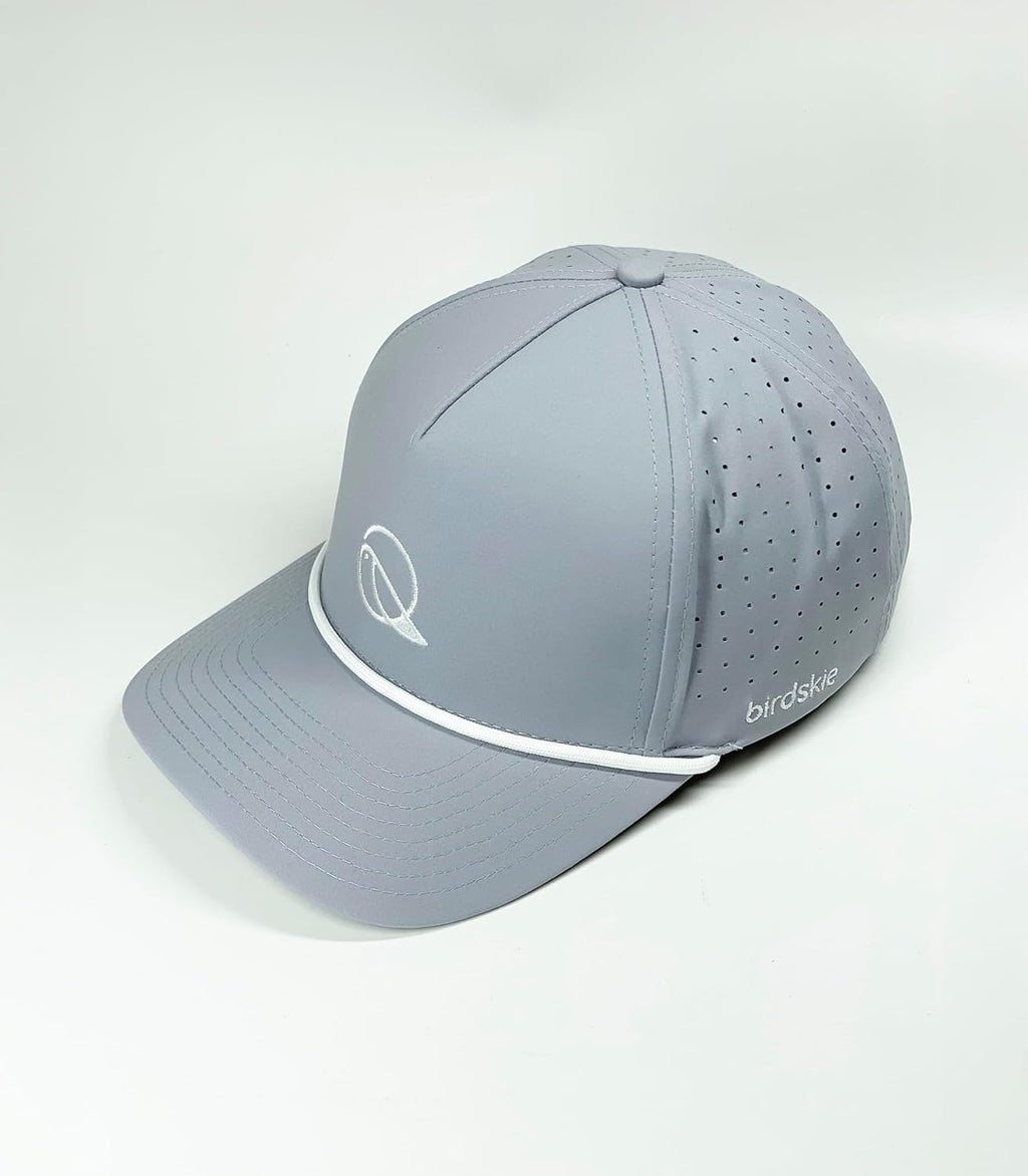 Golf Hat Snapback with Rope Design, Breathable, Quick Drying, High Performance, the Captain Golf Cap Gray