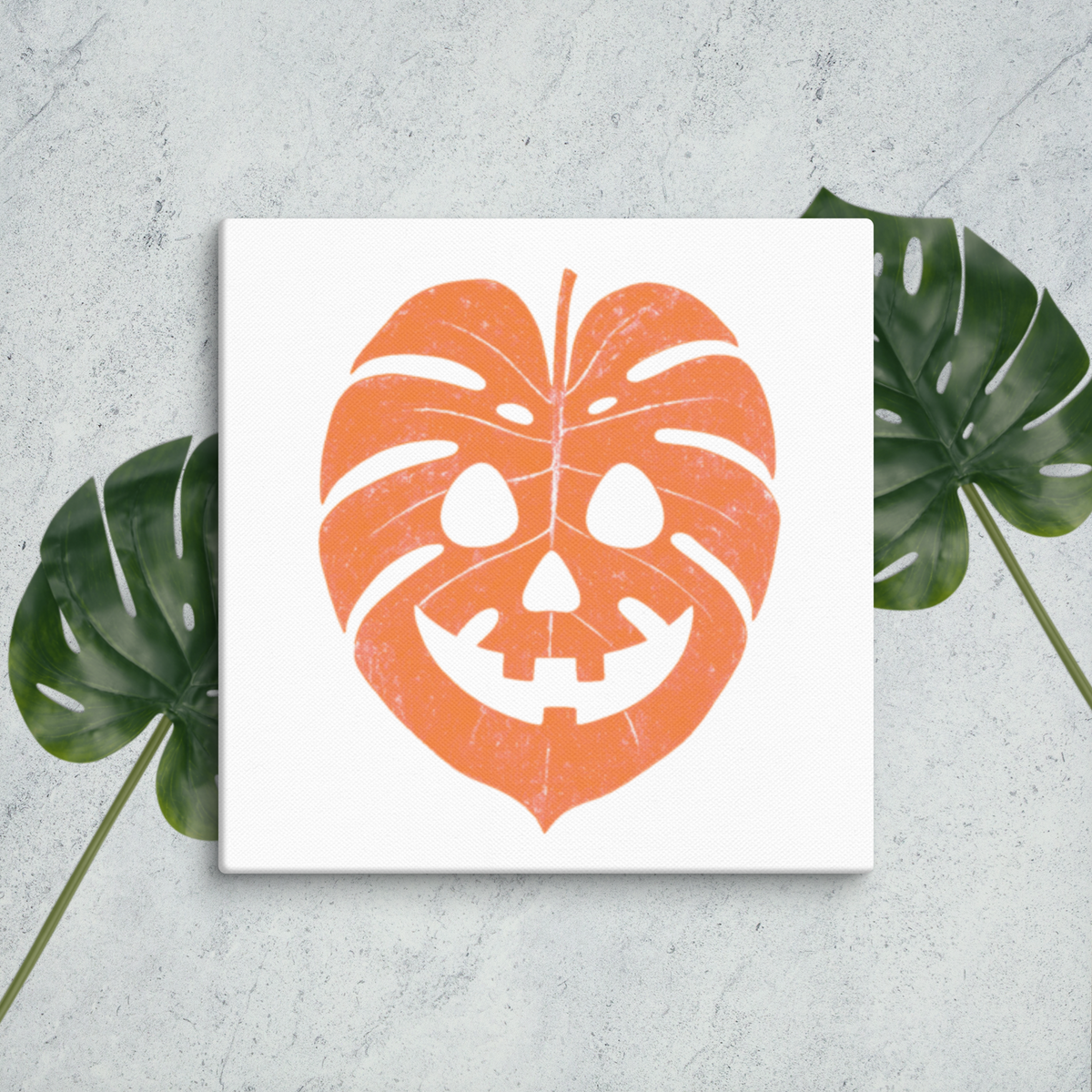 Monstera Canvas (Orange)