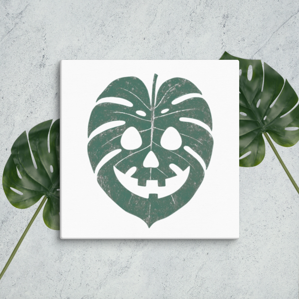 Monstera Canvas (Dark Green)