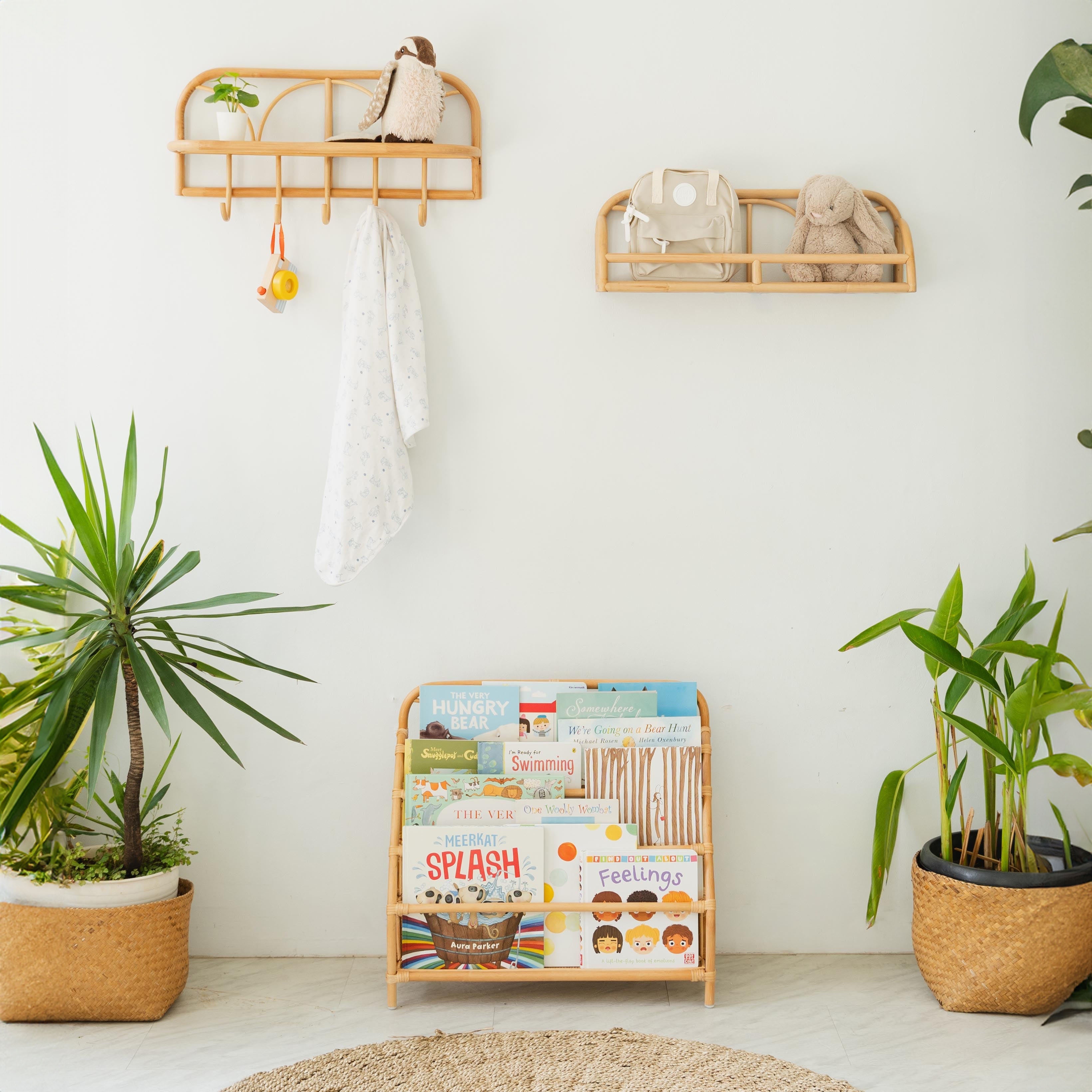 Kids Rattan Display Bookshelf