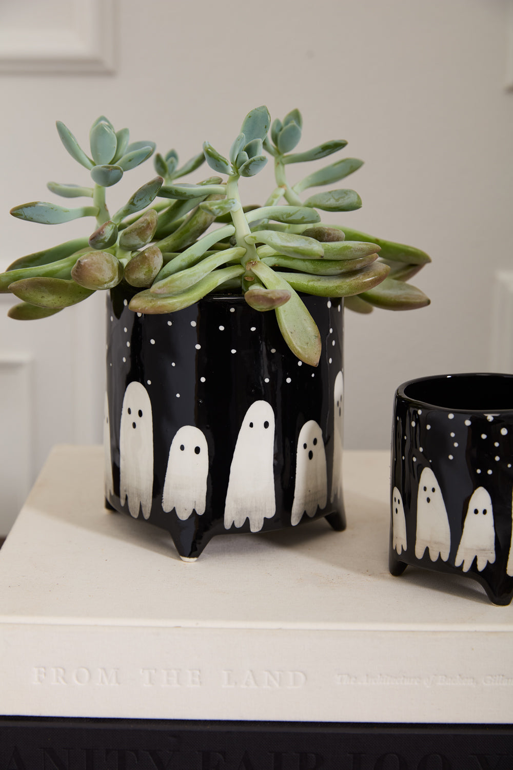 Hand Painted Ghost Pot