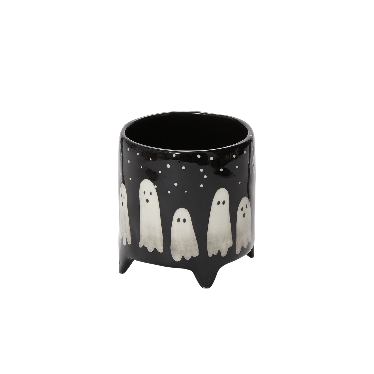 Hand Painted Ghost Pot