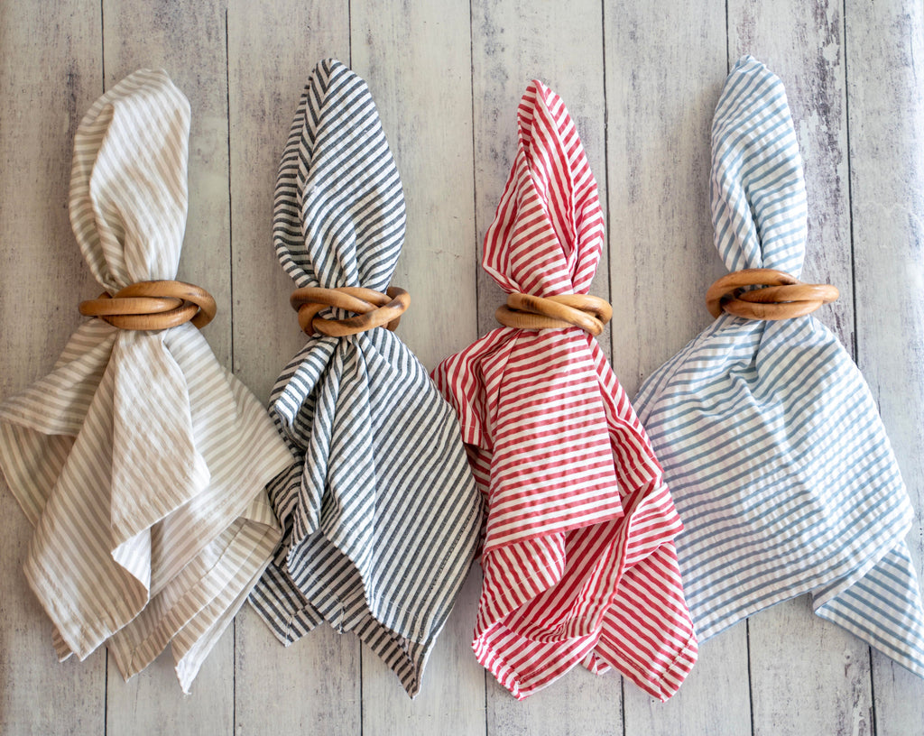 Wood Bangles Napkin Rings (Set of 4)