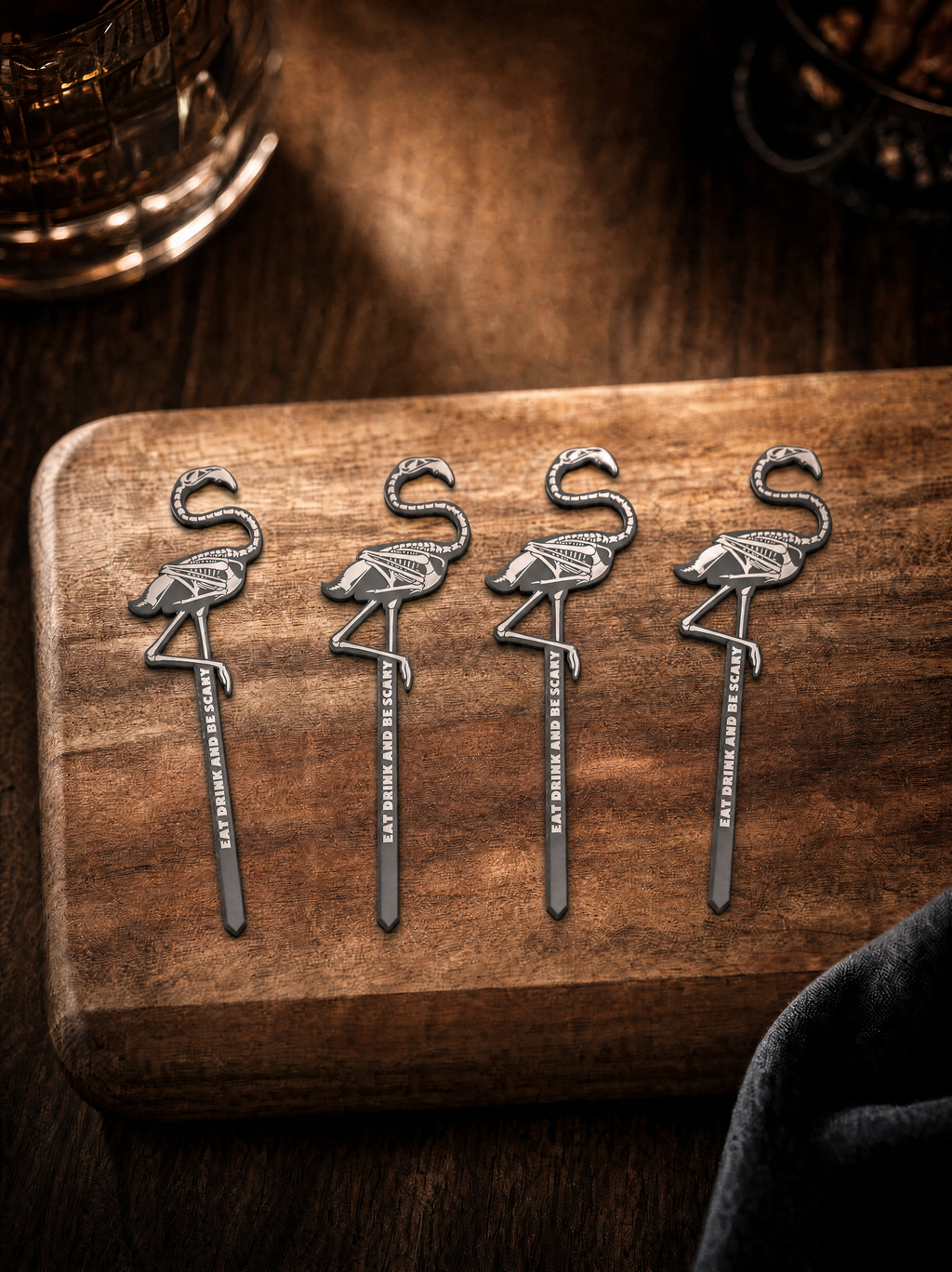 Zombie Flamingo Drink Stirrers & Party Skewers