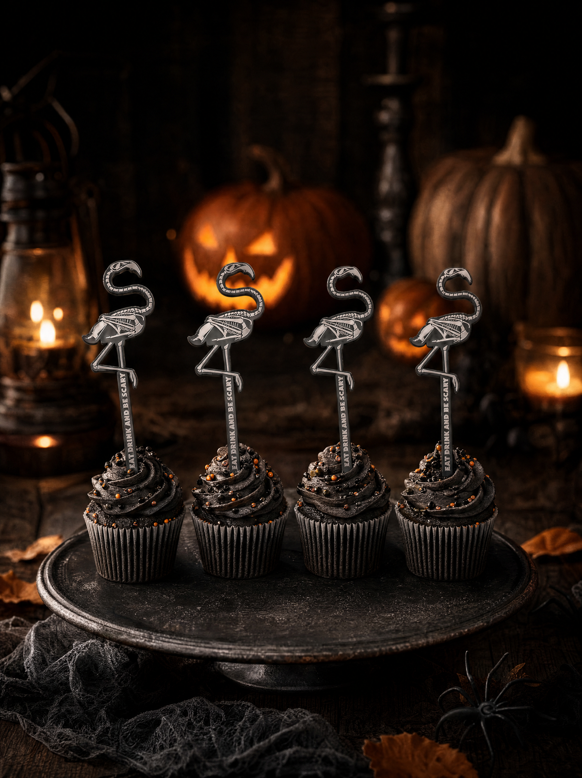 Zombie Flamingo Drink Stirrers & Party Skewers