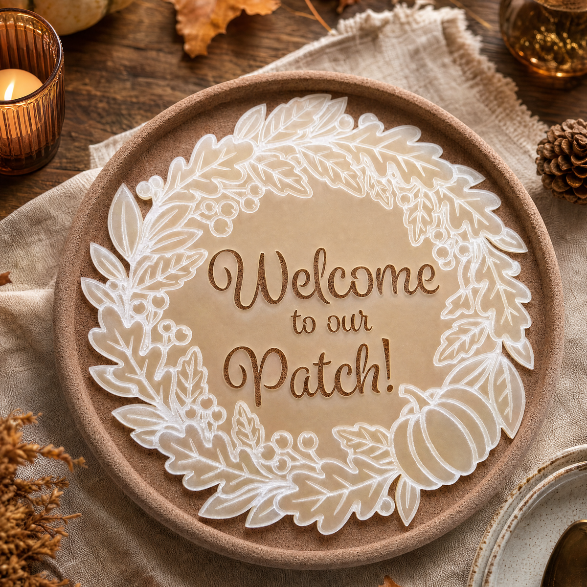 Welcome to Our Patch! Serving Tray