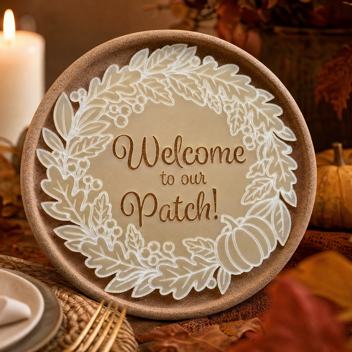 Welcome to Our Patch! Serving Tray