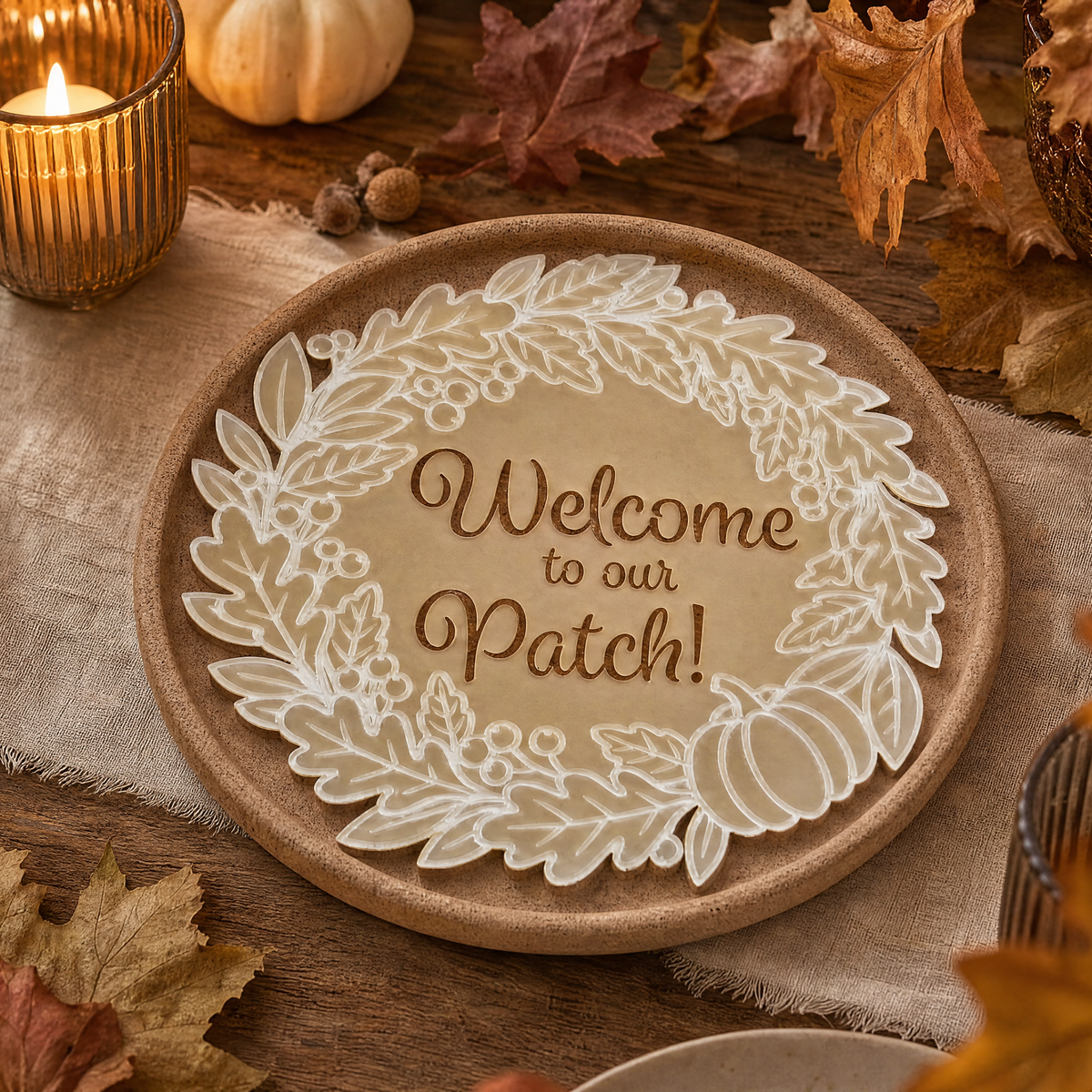 Welcome to Our Patch! Serving Tray