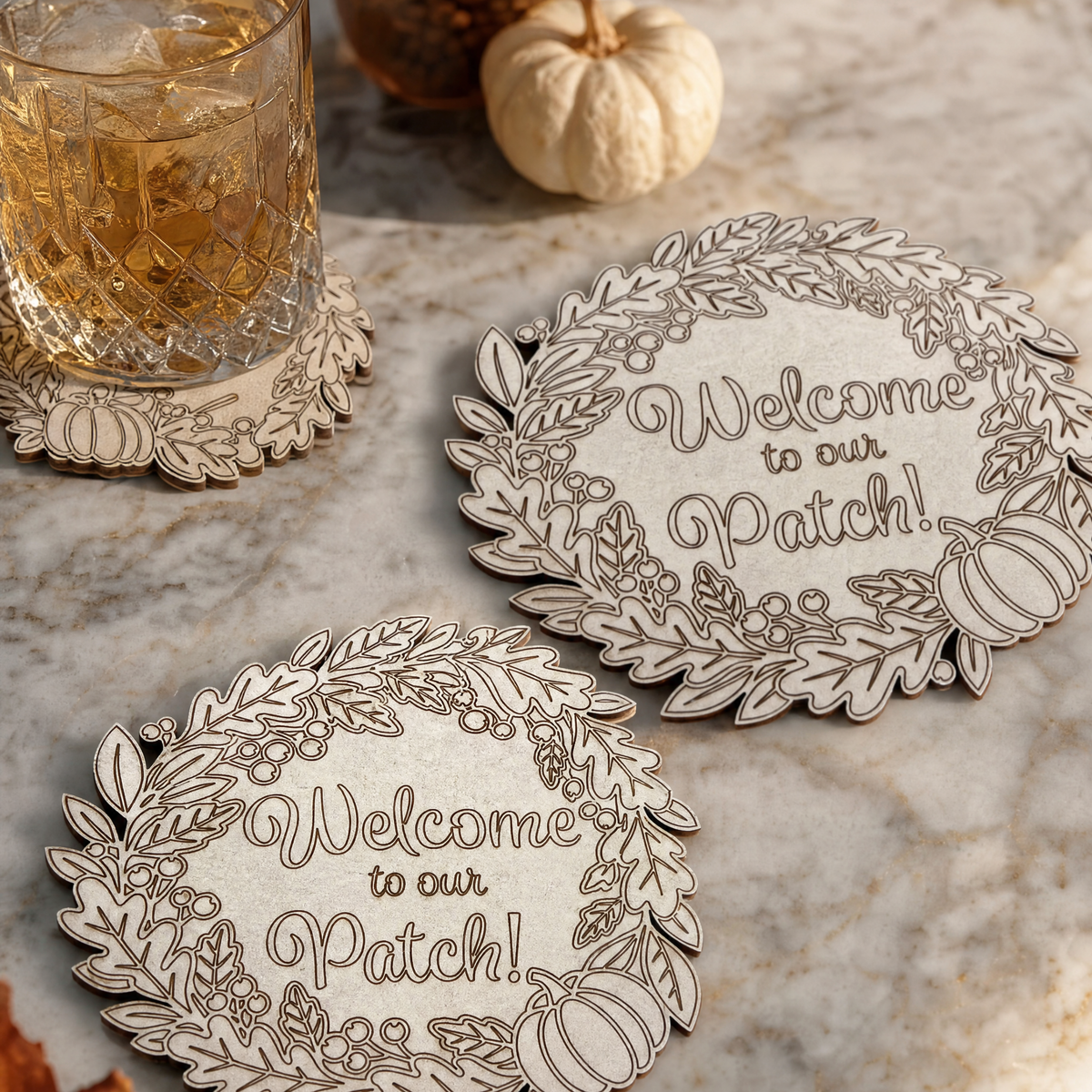 Welcome to Our Patch! — Fall Coasters (Set of 25)