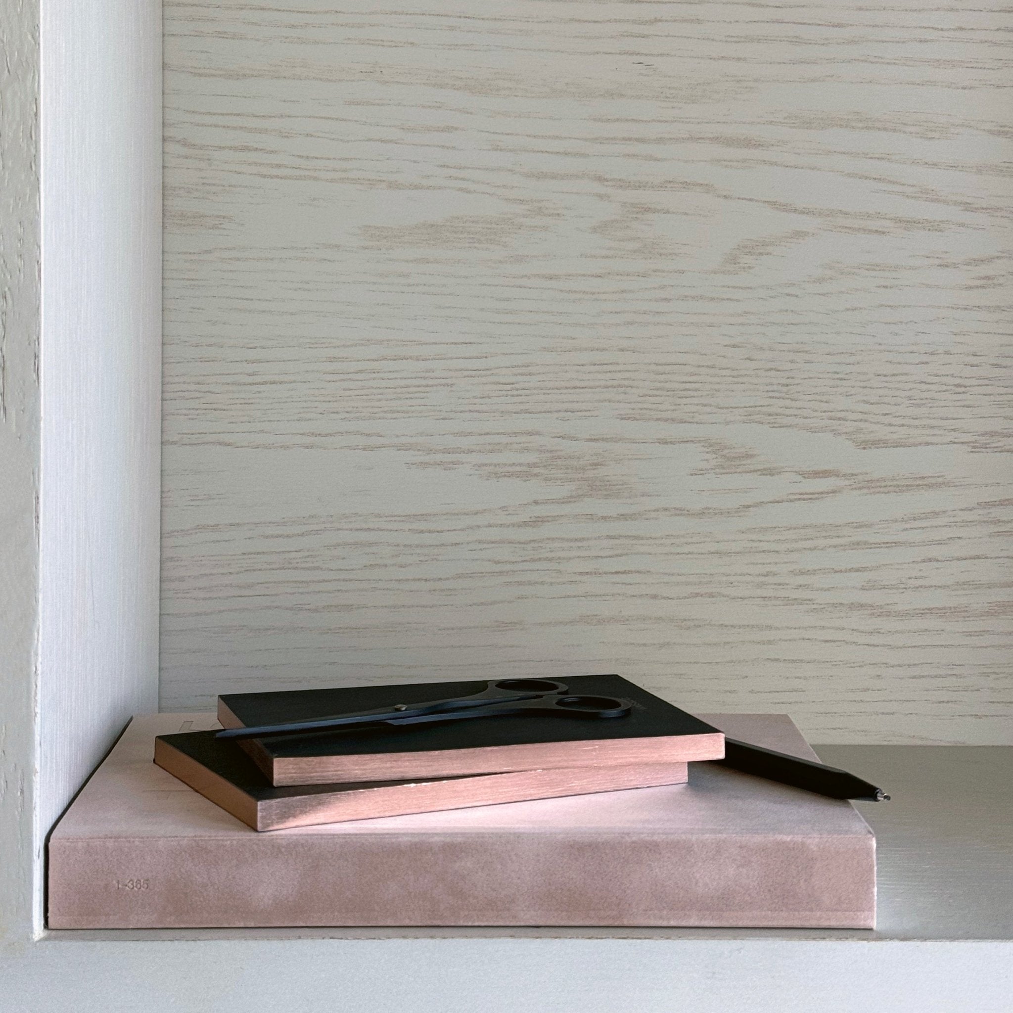 Little Black Notebooks with Rose Gold Edging (Set of 2)