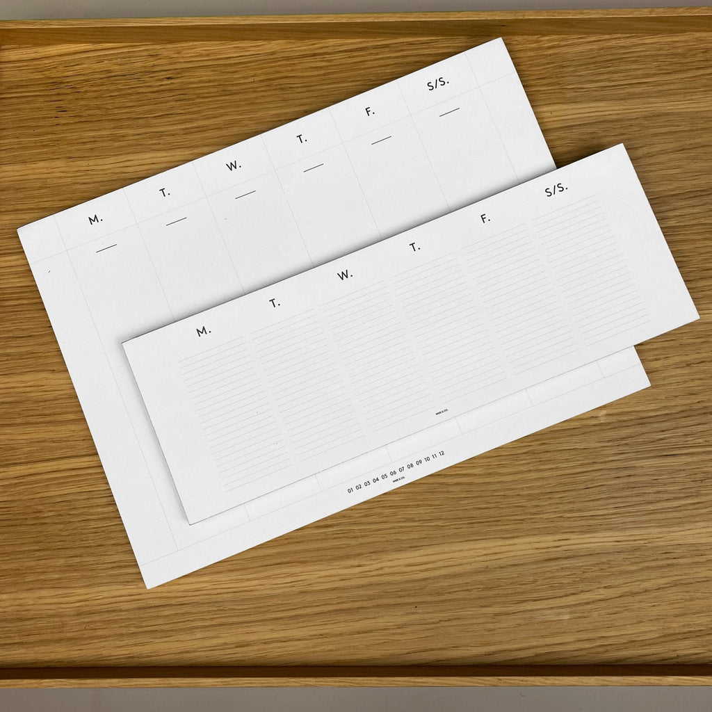 Weekly Desk Planners