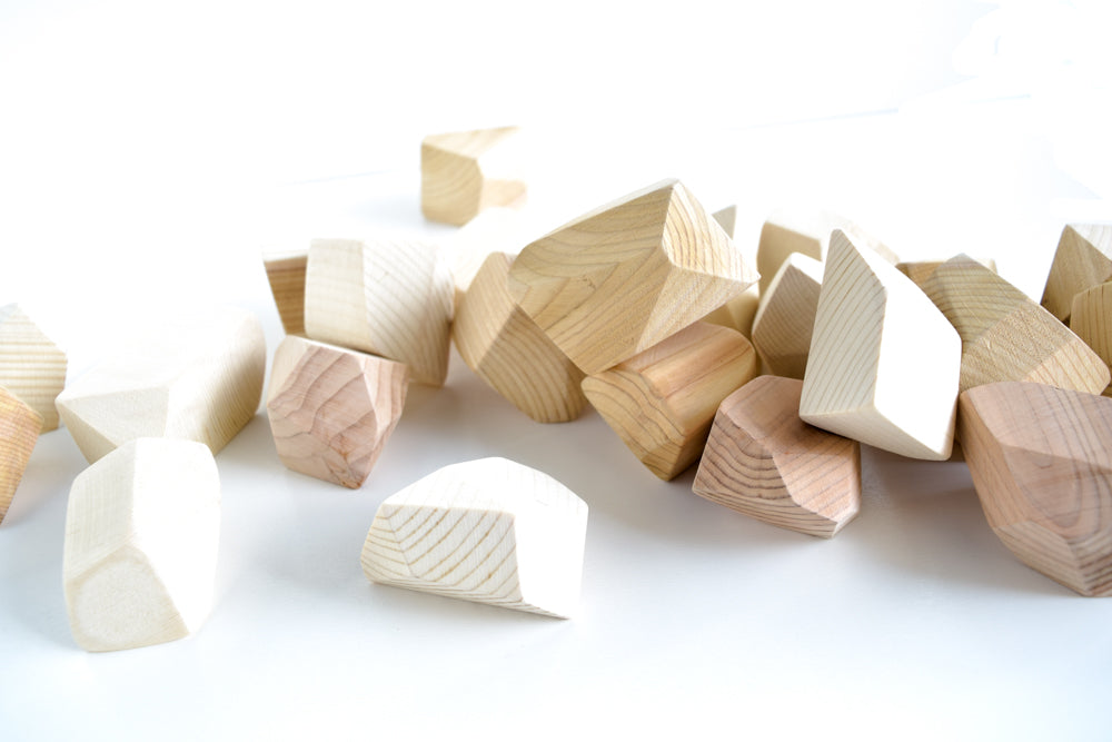 Natural Rock Blocks (Set of 24)