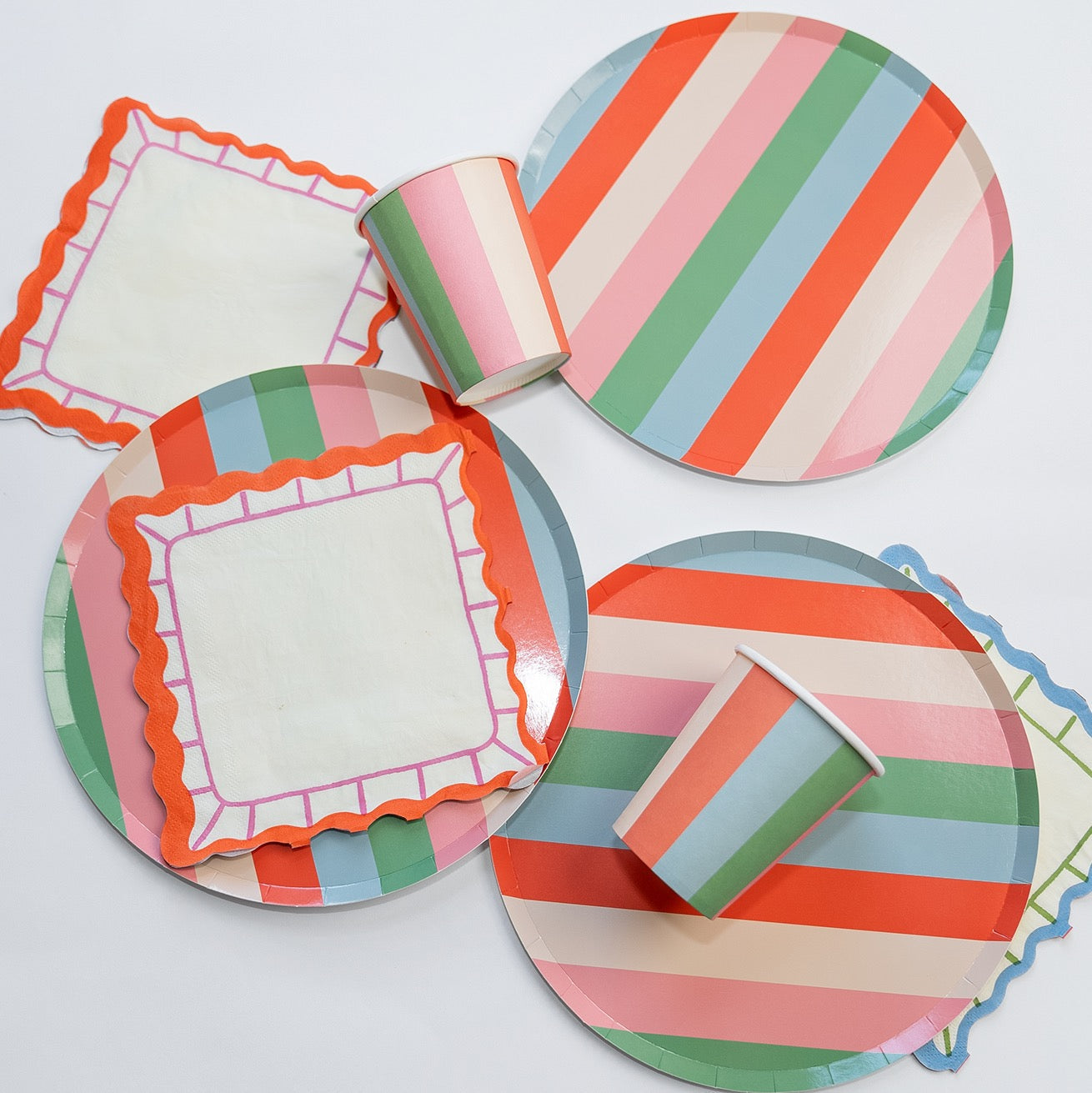 Striped Party Plates