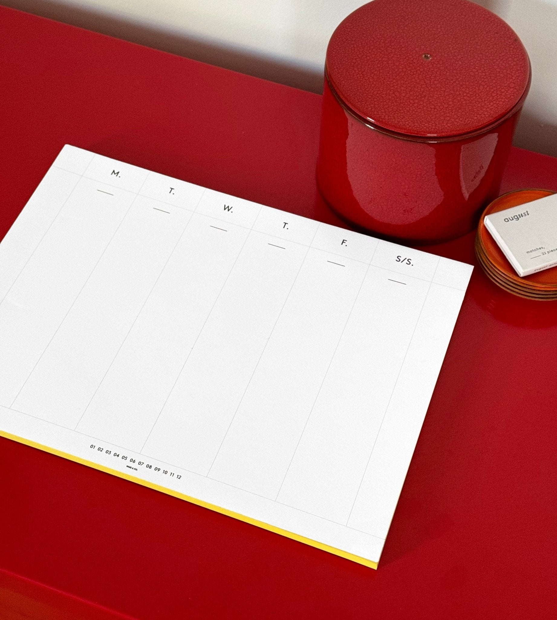 Weekly Desk Planners