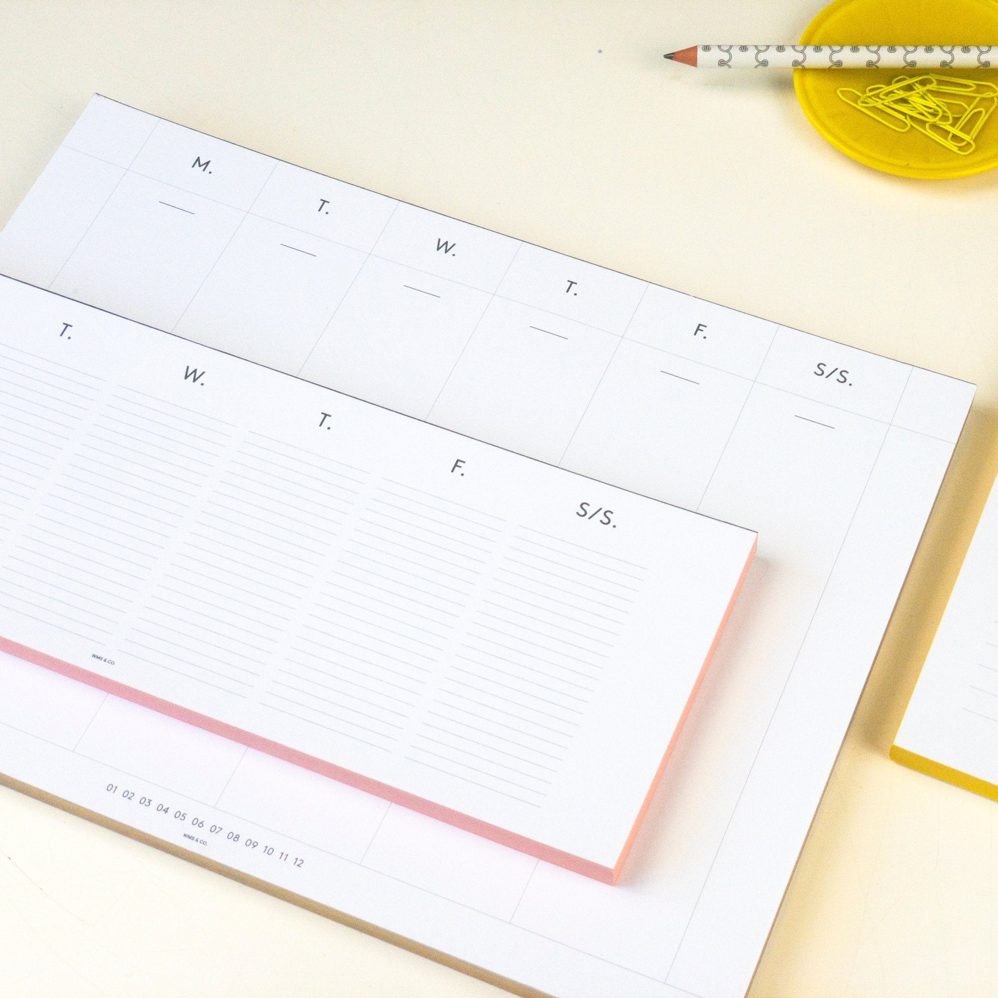 Weekly Desk Planners